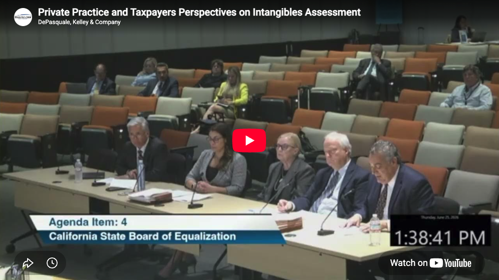 Private Practice and Taxpayers Perspectives on Intangibles Assessment